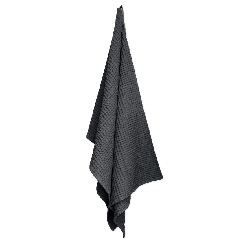 Organic Big Waffle Towel Towel The Organic Company Dark Grey  