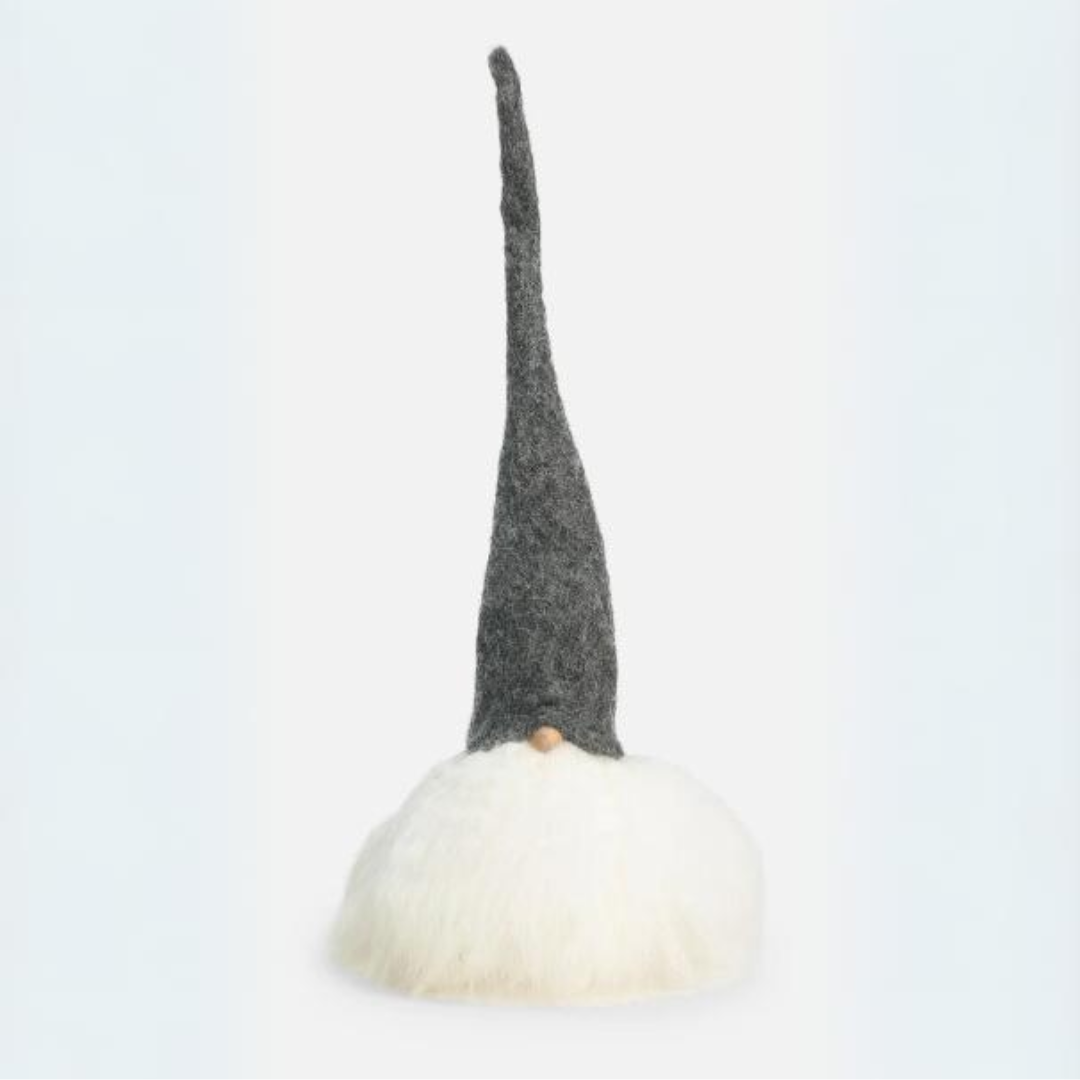 Classic Tomte 10" Gnome Asas Tomtebod Grey Cap/White Hair  