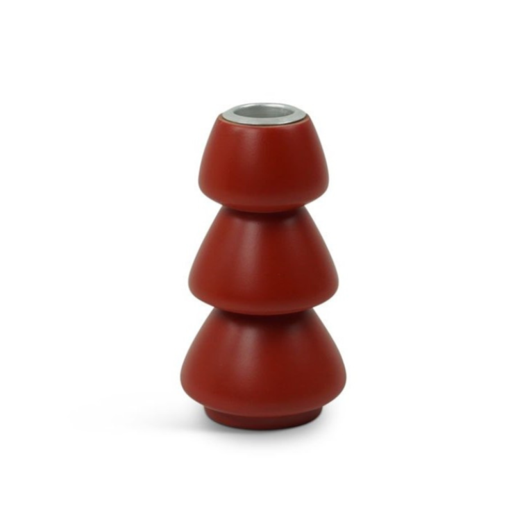 Tapered Candleholder 5" Candle Holder Kinta Arabic Red  