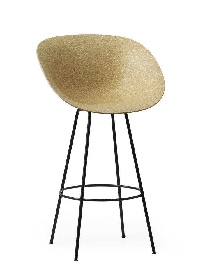 Mat Bar Armchair Barstool Normann Copenhagen Black Hemp 