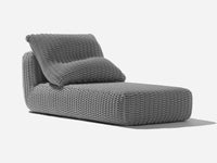 Chaise Lounge Outdoor Chaise Shore Studios Monochrome Slate  