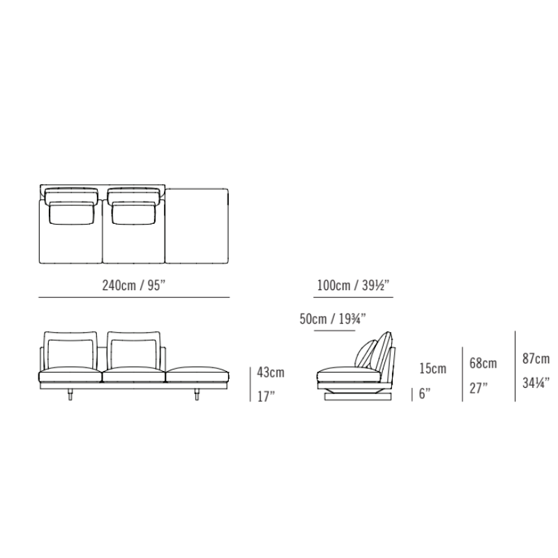 Savoy Sectional Sofa Bensen   