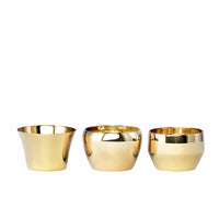 Kin Tea Light Set Candle Holder Skultuna Set of 3 Brass 