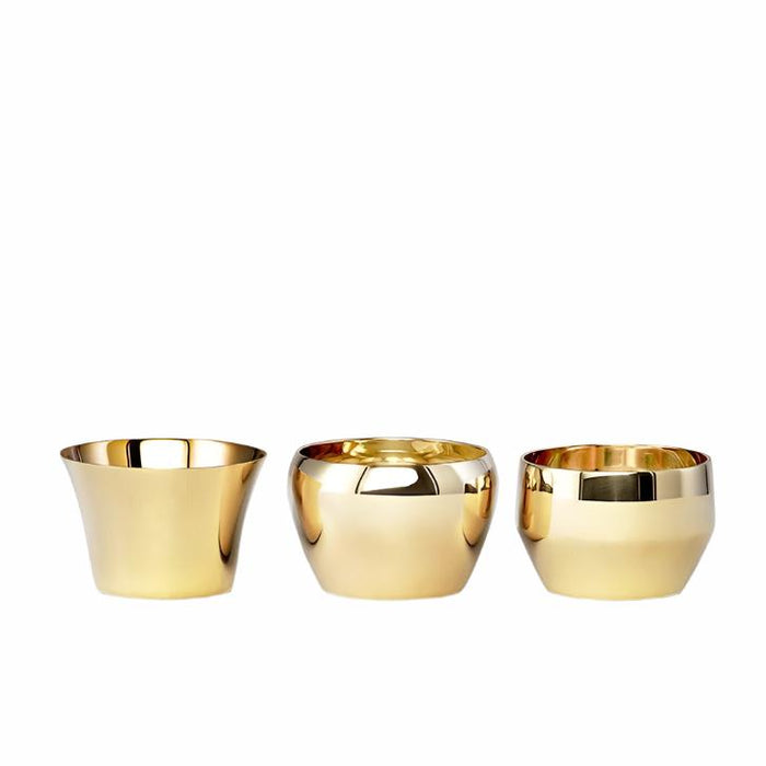 Kin Tea Light Set Candle Holder Skultuna Set of 3 Brass 