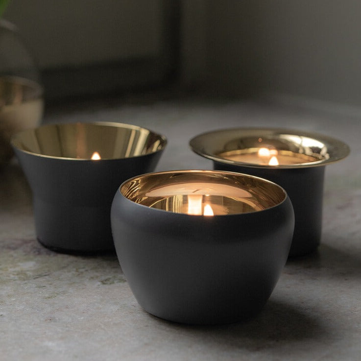 Kin Tea Light Set Candle Holder Skultuna   