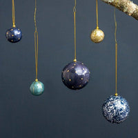 Ornament, Dots in Anthracite/Gold Holiday Ornaments Kinta   