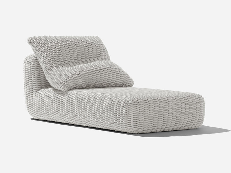 Chaise Lounge Outdoor Chaise Shore Studios Monochrome Marshmallow  