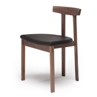 Torii Chair Dining Chair Bensen Black Leather Walnut 