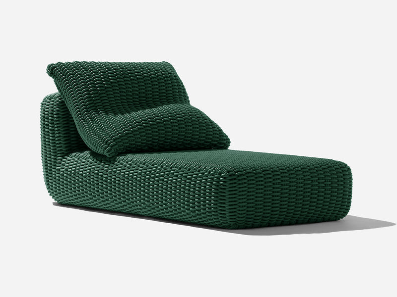 Chaise Lounge Outdoor Chaise Shore Studios Monochrome Emerald  