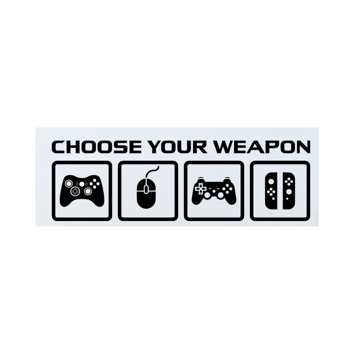 Choose your weapons, Wall decal Decal Etsy   