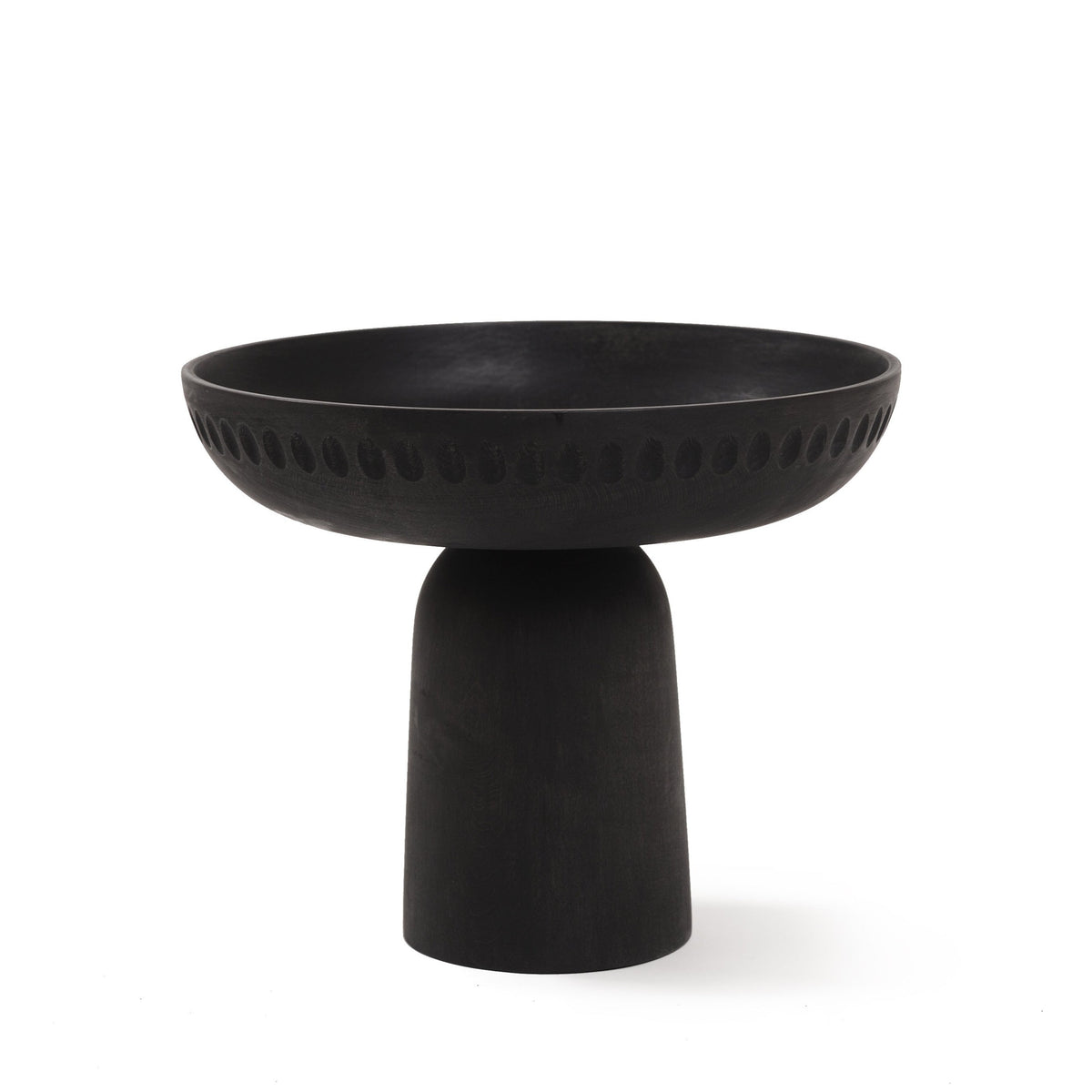 Nera Bowl, Large Decorative Bowl Zanat Black Stained Maple  