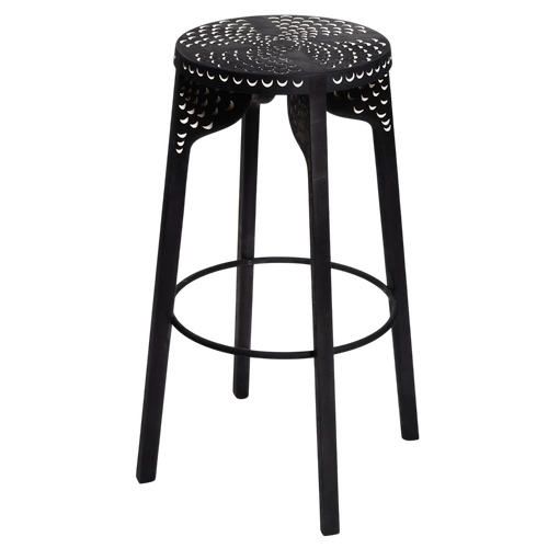 Tattoo Barstool Carved Stool Zanat