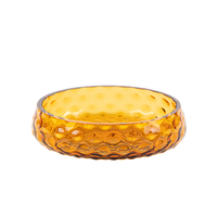 Bubble Glass Bowl Serving Kodanska Amber  