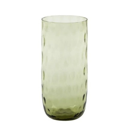 Bubble Glass, Tall Glassware Kodanska Tall Olive Green 