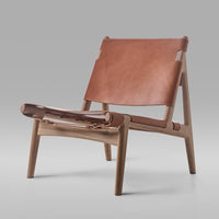 Hunter Lounge Chair Furniture Eikund Cognac White Oiled Oak 