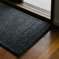 Pony Braid Entryway Rug Black Area Rug Nodi   