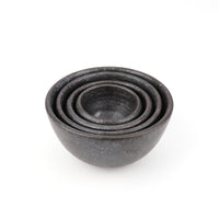 Mini Nesting Bowl Set Serving Manu Ceramics Coal  