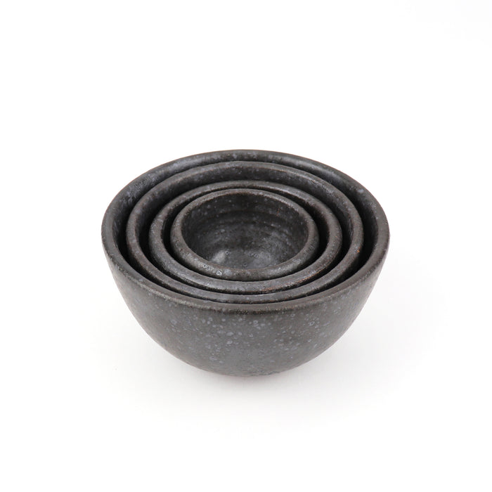 Mini Nesting Bowl Set Serving Manu Ceramics Coal  