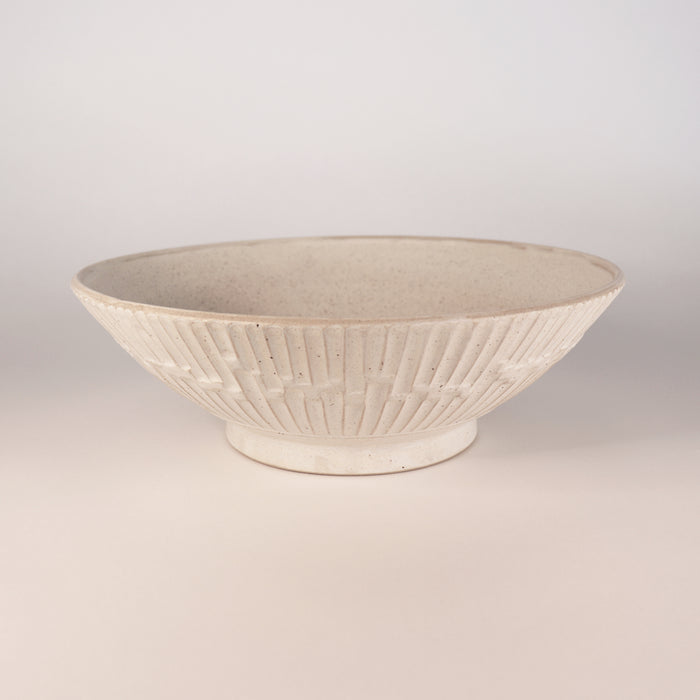 Wide Carved Bowl Serving Richard Lau   