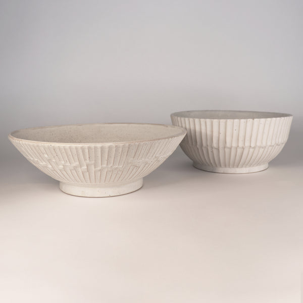 Wide Carved Bowl Serving Richard Lau   