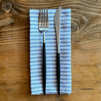 Pinstripe Linen Remnant Napkin Napkin JAK W   