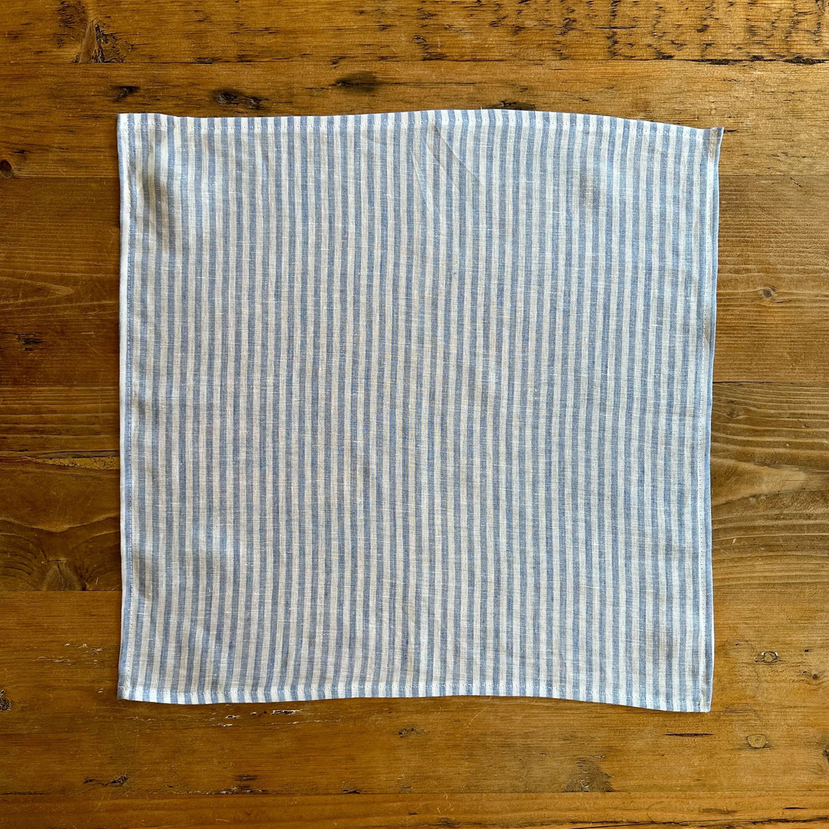 Pinstripe Linen Remnant Napkin Napkin JAK W   