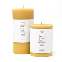 Natural Beeswax Pillar Candle Candle Mo & Co Home   