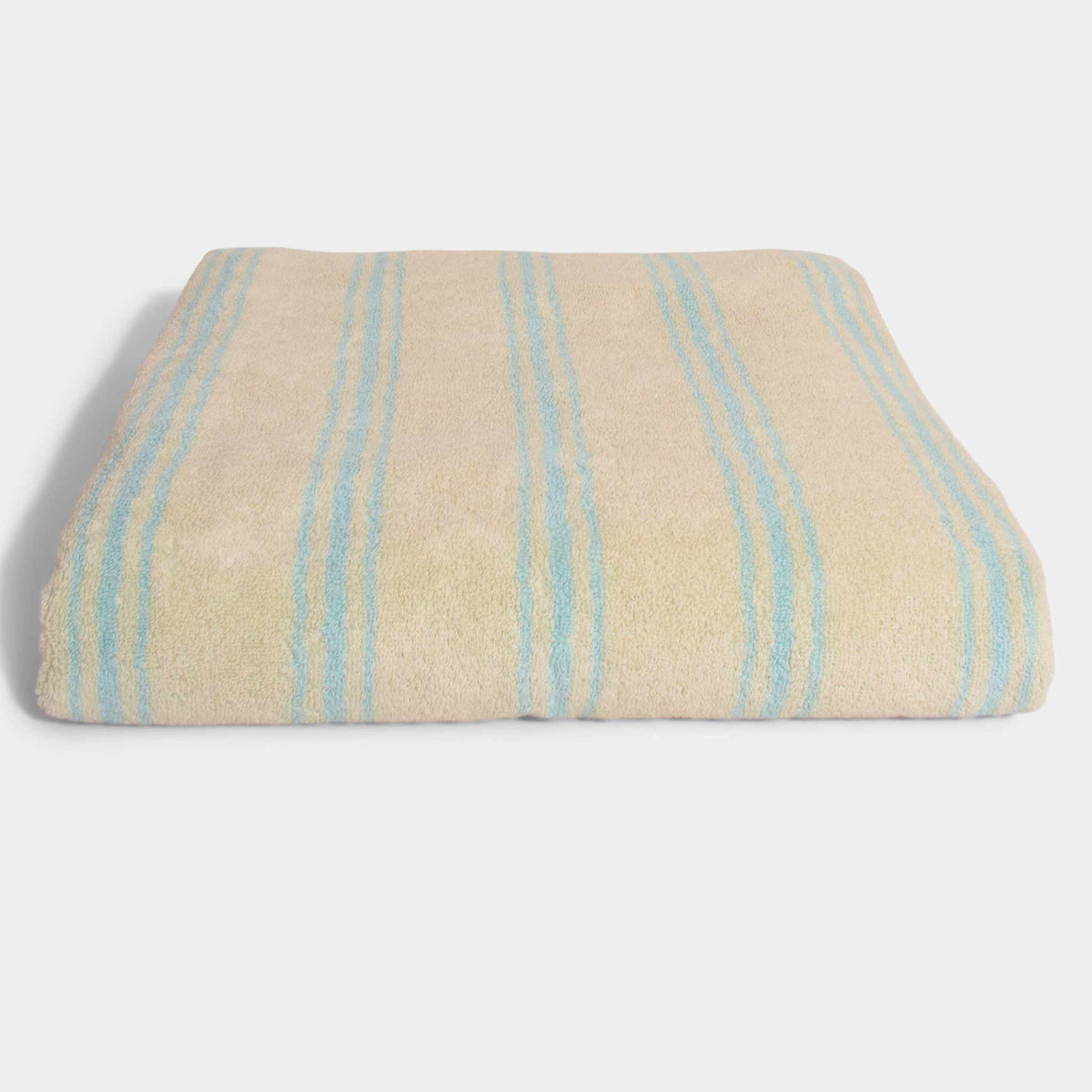 Organic Bath Sheet, Stripe Towel Homehagen Light Blue  