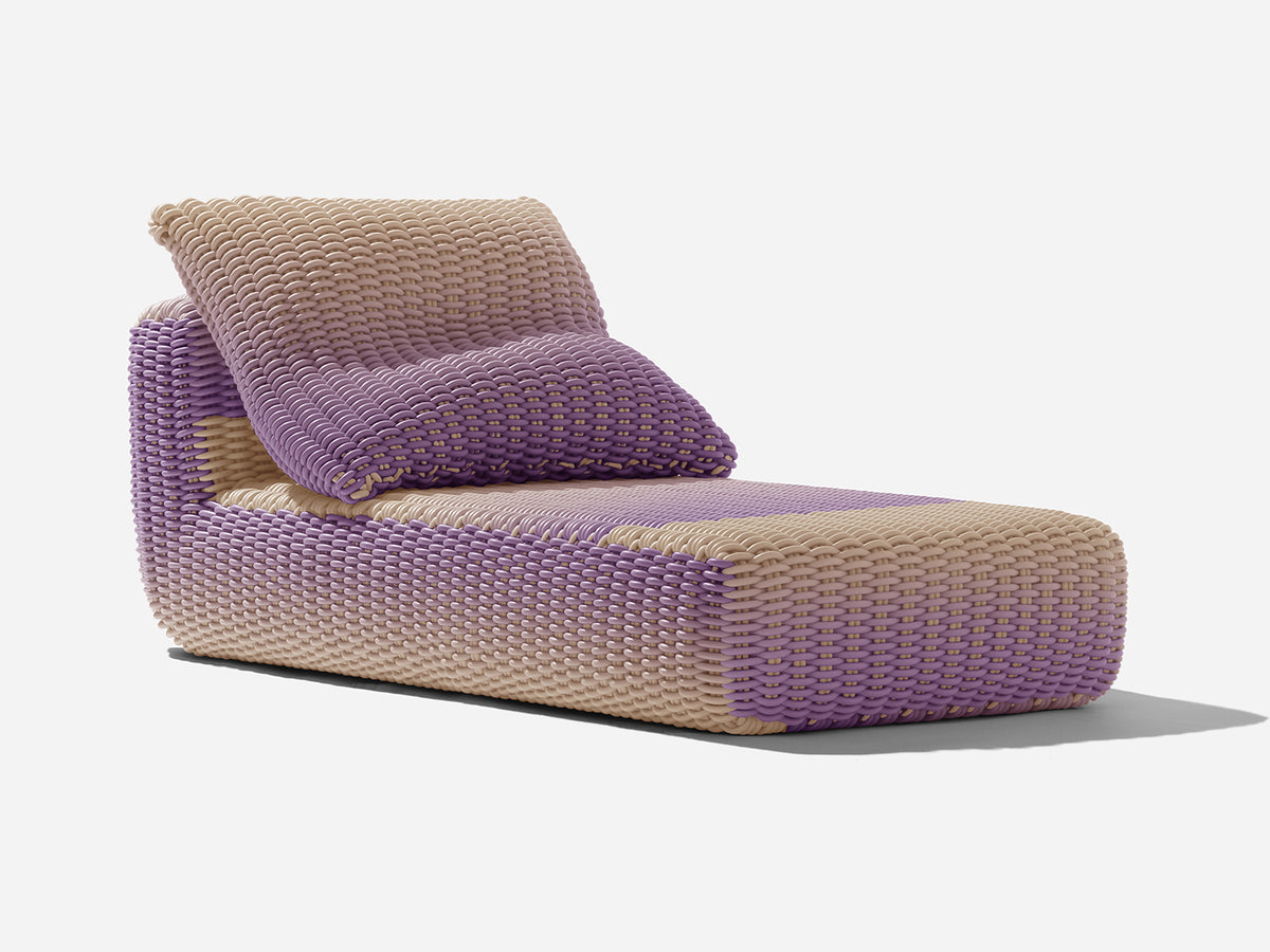 Chaise Lounge Outdoor Chaise Shore Studios Gradient Lavendar Dunes  