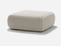 Square Ottoman Outdoor Pouf Shore Studios Monochrome Marshmallow  