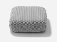 Square Ottoman Outdoor Pouf Shore Studios Monochrome Smoke  