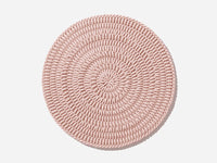 Monochrome Round Mat Area Rug Shore Studios 30" D Monochrome Blush 