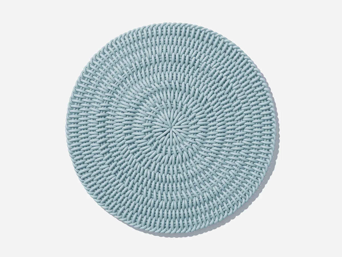 Monochrome Round Mat Area Rug Shore Studios 30" D Monochrome Glacier 