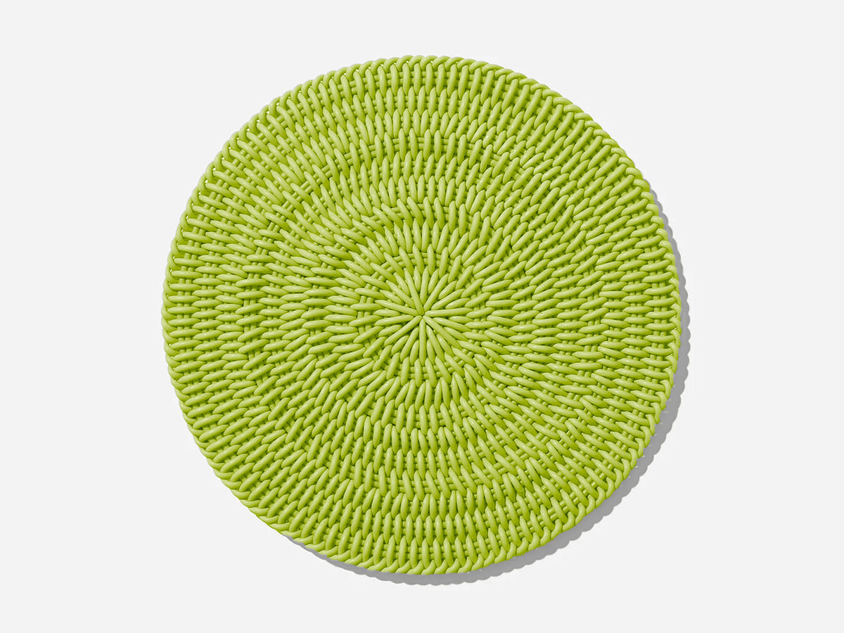 Monochrome Round Mat Area Rug Shore Studios 30" D Monochrome Lime 