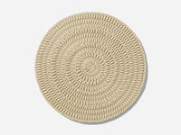 Monochrome Round Mat Area Rug Shore Studios 30" D Monochrome Shell 