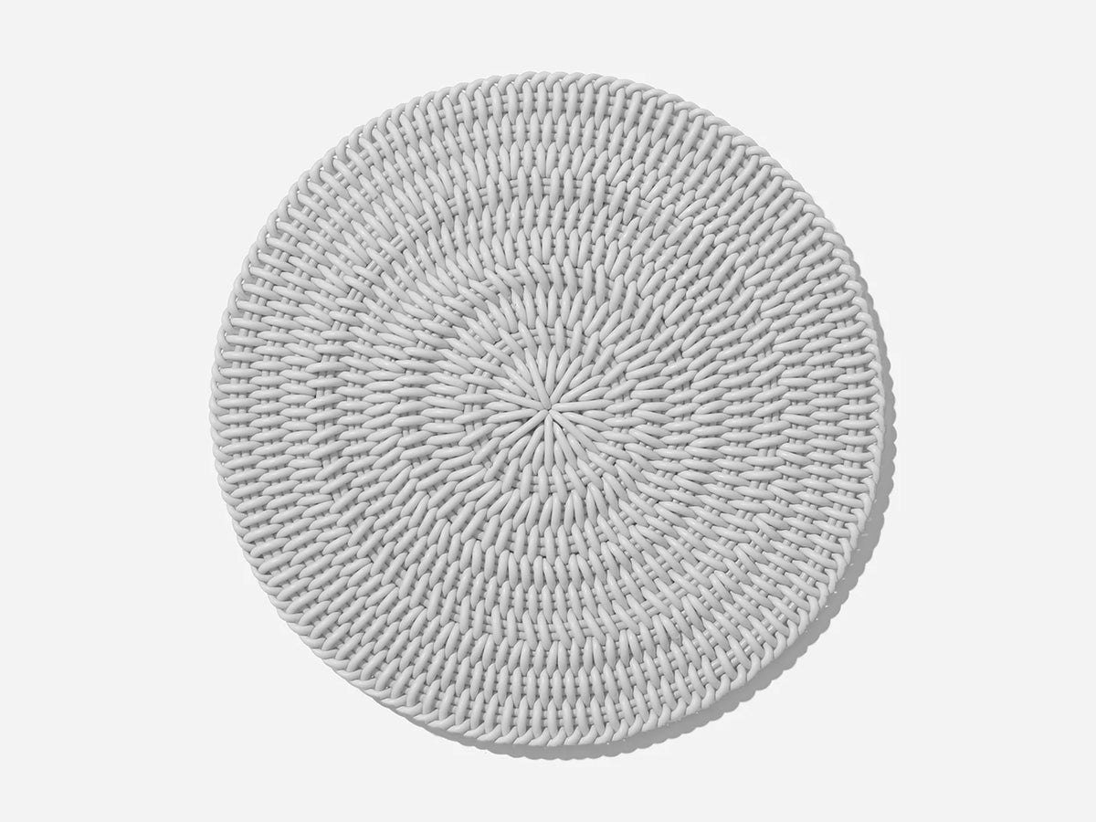 Monochrome Round Mat Area Rug Shore Studios 30" D Monochrome Smoke 