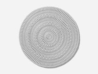 Monochrome Round Mat Area Rug Shore Studios 30" D Monochrome Smoke 