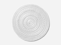 Monochrome Round Mat Area Rug Shore Studios 30" D Monochrome Marshmallow 