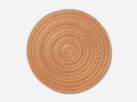 Monochrome Round Mat Area Rug Shore Studios 30" D Monochrome Peach 