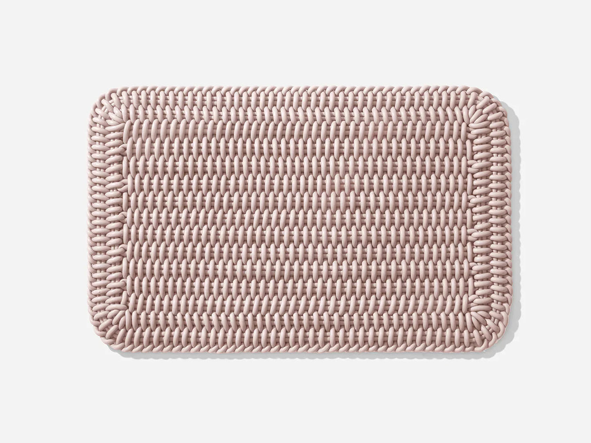 Rounded Entry Mat outdoor rug Shore Studios 2' x 3' Monochrome Blush 