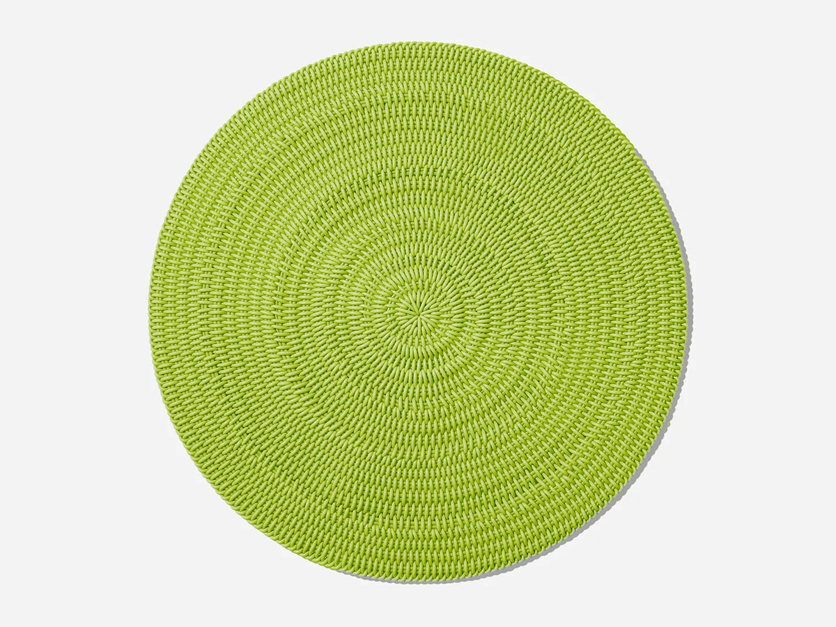 Round Rug Area Rug Shore Studios Small Monochrome Lime 