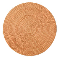 Round Rug Area Rug Shore Studios Small Monochrome Peach 