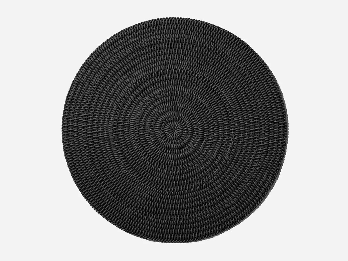 Round Rug Area Rug Shore Studios Small Monochrome Charcoal 