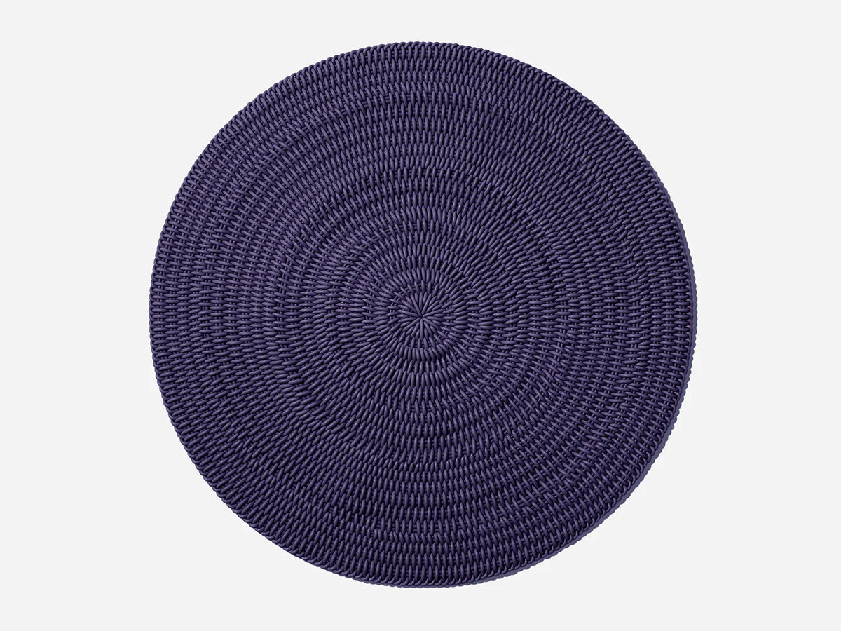 Round Rug Area Rug Shore Studios Small Monochrome Plum 