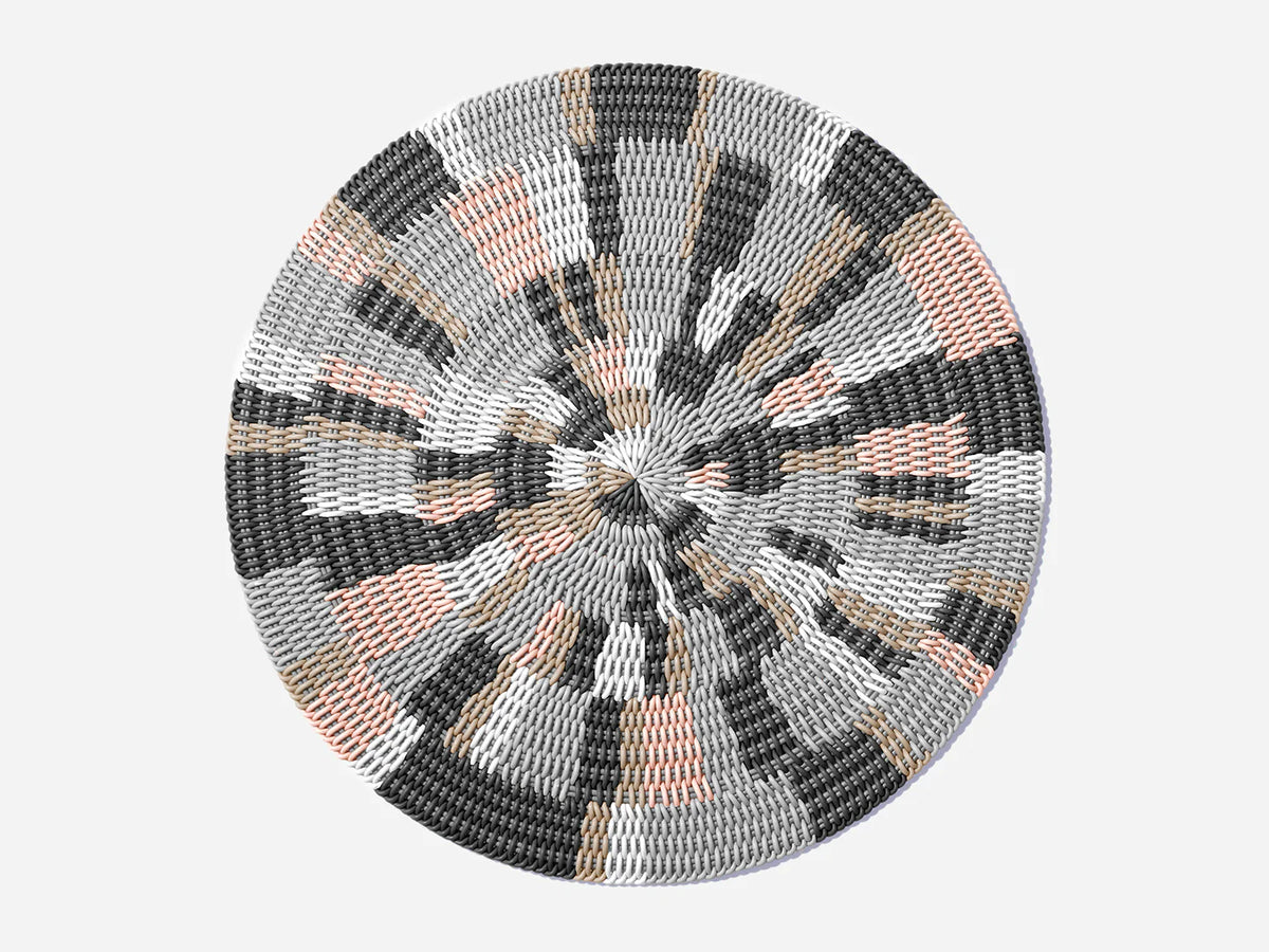 Round Rug Area Rug Shore Studios Small Multistripe Cliff Walk 