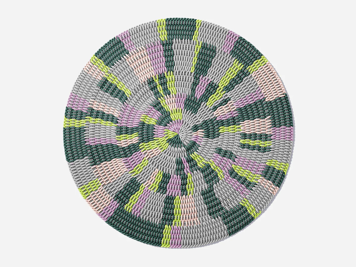 Round Rug Area Rug Shore Studios Small Multistripe Botanic 