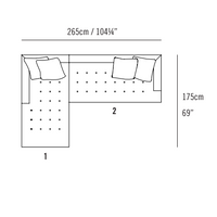 Edward Sectional Sofa Bensen Left 104"W x 69"L Katmandu 1/1