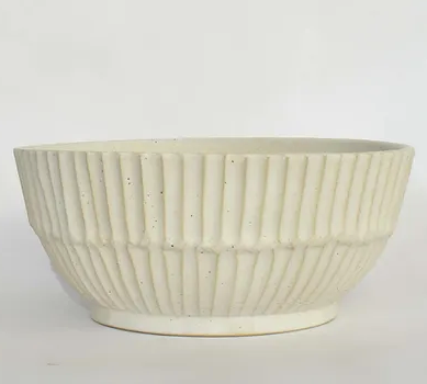 Large Carved Bowl Serving Richard Lau   