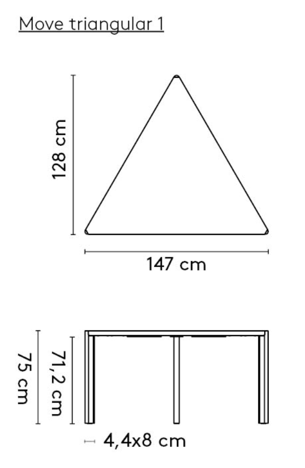 Move Table Arco Triangular 1 Oak - Veneer 