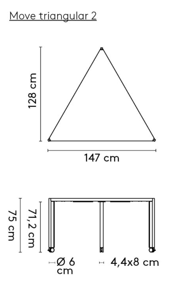 Move Table Arco Triangular 2 Oak - Veneer 